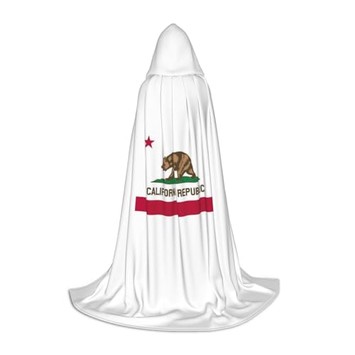 ETASUIOL Kapuzenumhang mit kalifornischer Flagge für Halloween, Zauberer-Vampir-Kostüme, Renaissance-Stil ETASUIOL Kapuzenumhang mit kalifornischer Flagge für Halloween, Zauberer-Vampir-Kostüme, Renaissance-Stil von ETASUIOL