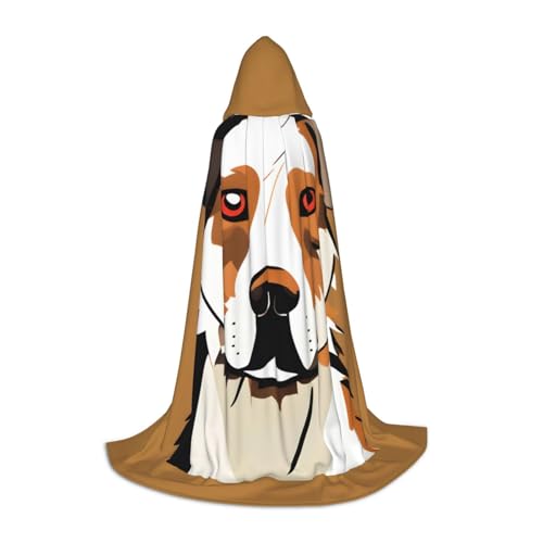 ETASUIOL Kapuzenumhang mit niedlichem Tierbauernhof-Hunde-Aufdruck für Halloween, Zauberer-Vampir-Kostüme, Renaissance-Stil ETASUIOL Kapuzenumhang mit niedlichem Tierbauernhof-Hunde-Aufdruck für Halloween, Zauberer-Vampir-Kostüme, Renaissance-Stil von ETASUIOL