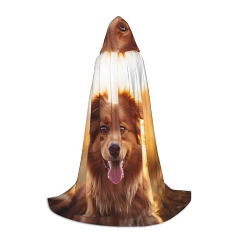 ETASUIOL Kapuzenumhang mit süßem Welpen-Aufdruck für Halloween, Zauberer, Vampir, Sensenmann-Kostüme, Renaissance-Stil ETASUIOL Kapuzenumhang mit süßem Welpen-Aufdruck für Halloween, Zauberer, Vampir, Sensenmann-Kostüme, Renaissance-Stil von ETASUIOL
