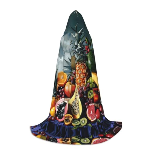 ETASUIOL Kapuzenumhang mit tropischen Früchten für Halloween, Zauberer, Vampir, Sensenmann-Kostüme, Renaissance-Stil ETASUIOL Kapuzenumhang mit tropischen Früchten für Halloween, Zauberer, Vampir, Sensenmann-Kostüme, Renaissance-Stil von ETASUIOL