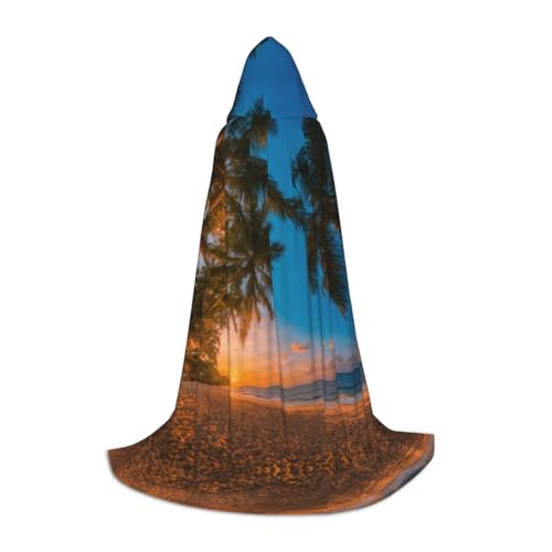 ETASUIOL Umhang mit Kapuze und hawaiianischem Palmenaufdruck, für Halloween, Zauberer, Vampir, Sensenmann, Renaissance-Stil ETASUIOL Umhang mit Kapuze und hawaiianischem Palmenaufdruck, für Halloween, Zauberer, Vampir, Sensenmann, Renaissance-Stil von ETASUIOL