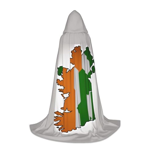 ETASUIOL Umhang mit abstrakter irischer Flagge, mit Kapuze, für Halloween, Zauberer, Vampir, Sensenmann, Renaissance-Stil ETASUIOL Umhang mit abstrakter irischer Flagge, mit Kapuze, für Halloween, Zauberer, Vampir, Sensenmann, Renaissance-Stil von ETASUIOL