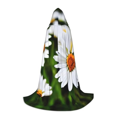 ETASUIOL Umhang mit weißem Gänseblümchen-Aufdruck, mit Kapuze für Halloween, Zauberer, Vampir, Sensenmann-Kostüme, Renaissance-Stil ETASUIOL Umhang mit weißem Gänseblümchen-Aufdruck, mit Kapuze für Halloween, Zauberer, Vampir, Sensenmann-Kostüme, Renaissance-Stil von ETASUIOL