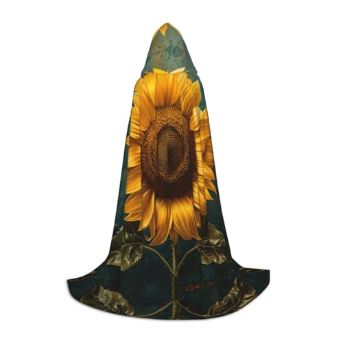 ETASUIOL Wunderschöner Sonnenblumen-Umhang mit Kapuze für Halloween, Zauberer, Vampir, Sensenmann-Kostüme, Renaissance-Stil ETASUIOL Wunderschöner Sonnenblumen-Umhang mit Kapuze für Halloween, Zauberer, Vampir, Sensenmann-Kostüme, Renaissance-Stil von ETASUIOL