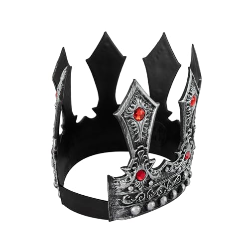 Antikes Königskronen-Stirnband, Kostümzubehör für Herren, Cosplay-Partys, verstellbare Diademe, Kronenstück für Themenveranstaltungen von ETAWDE