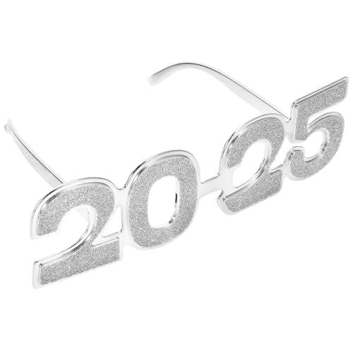 ETAWDE Neujahrsbrille, ausgefallene Neujahrsparty-Brille, lustige Sonnenbrille, Brillen-Dekorationen für Neujahrsparty, mehrfarbig von ETAWDE