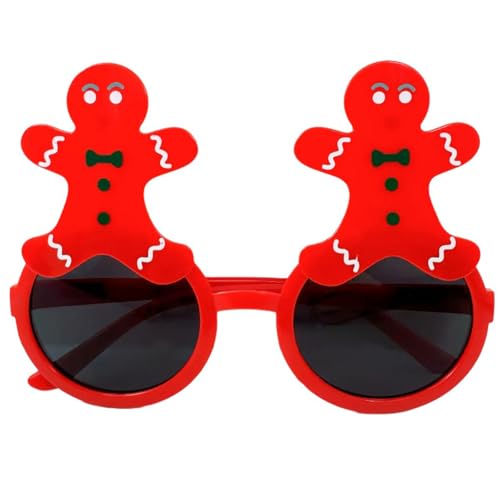 ETAWDE Weihnachtskostüm-Brillenrahmen für Familienfeiern und Aufführungen, Cartoon-Weihnachtsmann-Brille, Partyzubehör, Requisiten von ETAWDE