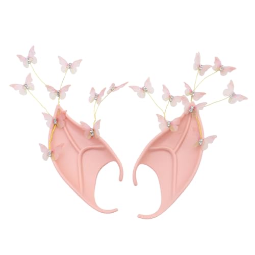 Feenohren, Elfenohren mit Schmetterling, spitze Elfenohren, Elfenohren für Kostüme, Maskerade Feenohren, Elfenohren mit Schmetterling, spitze Elfenohren, Elfenohren für Kostüme, Maskerade von ETAWDE