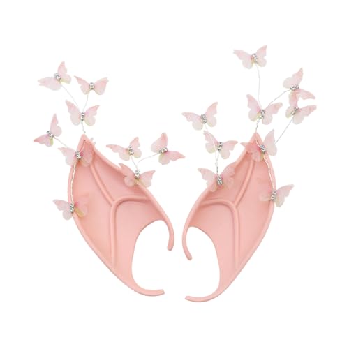 Feenohren, Elfenohren mit Schmetterling, spitze Elfenohren, Elfenohren für Kostüme, Maskerade Feenohren, Elfenohren mit Schmetterling, spitze Elfenohren, Elfenohren für Kostüme, Maskerade von ETAWDE