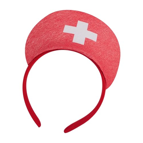 Krankenschwesterhut Cosplay Stirnbänder Krankenhaus Verkleidung Arzt Make-up Kopfbedeckung für Kostümpartys und Halloween-Event von ETAWDE
