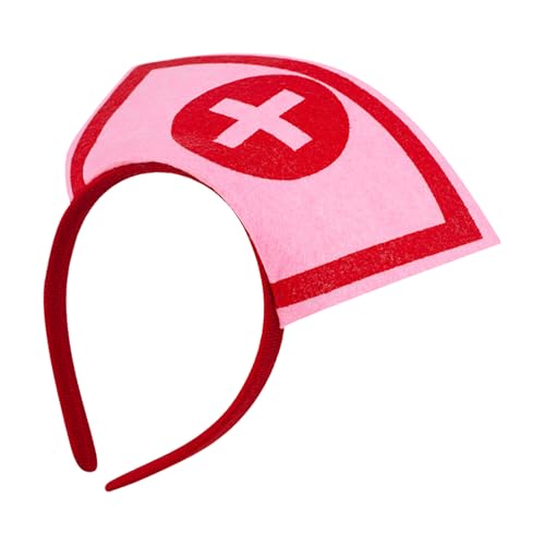 Krankenschwesterhut Cosplay Stirnbänder Krankenhaus Verkleidung Arzt Make-up Kopfbedeckung für Kostümpartys und Halloween-Event von ETAWDE
