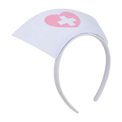 Krankenschwesterhut Cosplay Stirnbänder Krankenhaus Verkleidung Arzt Make-up Kopfbedeckung für Kostümpartys und Halloween-Event von ETAWDE