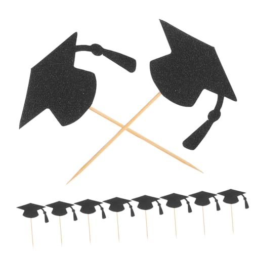 ETHZZLE 24 Stück Teiliges Graduation Season Cake Insert Schwarze Cap Cake Toppers Einfache Anwendung Vielseitig für Kuchen und Cupcakes Kreative Abschlussfeier Tortendeko ETHZZLE 24 Stück Teiliges Graduation Season Cake Insert Schwarze Cap Cake Toppers Einfache Anwendung Vielseitig für Kuchen und Cupcakes Kreative Abschlussfeier Tortendeko von ETHZZLE