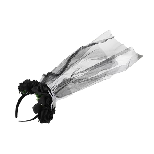 ETHZZLE Künstliche Rose Haarband Accessoire Halloween Gothic Blumen Stirnband Halloween Blumen Kopfschmuck Floral Cosplay Schleier Stirnband Schleier Kopfschmuck ETHZZLE Künstliche Rose Haarband Accessoire Halloween Gothic Blumen Stirnband Halloween Blumen Kopfschmuck Floral Cosplay Schleier Stirnband Schleier Kopfschmuck von ETHZZLE