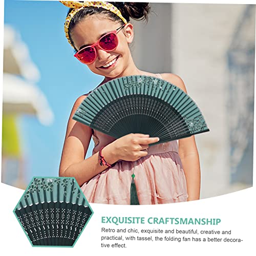 ETHZZLE Vintage Chinesischer Fächer Faltbar Handfächer mit Floralem Muster Stabiler Handventilator für Tanz Cosplay Performance und Sommereinsatz Leicht Tragbar ETHZZLE Vintage Chinesischer Fächer Faltbar Handfächer mit Floralem Muster Stabiler Handventilator für Tanz Cosplay Performance und Sommereinsatz Leicht Tragbar von ETHZZLE
