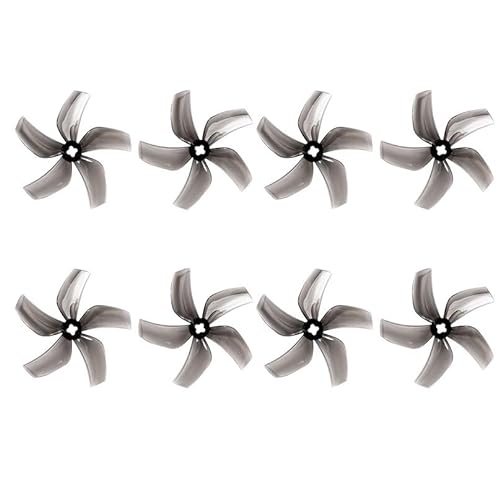 ETLIN 10Pairs D76 76mm 3 Zoll 5-Blade 5mm/1,5mm 3 Löcher for FPV Propeller RC Duct Drone Racing Drone (Size : Light Grey 5mm) von ETLIN