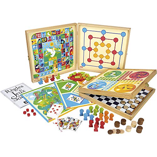 JeuJura 8120 – Coffret de Klassiker Spiel 80, Regeln – Spielsteine Holz von Jeujura