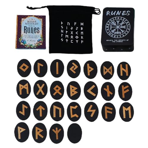 ETUCYNG 28 Stück Runen-Set Aus, Hexen-Runen-Set, Meditationsrunen Mit Handbuch Und Aufbewahrungstasche, Teiliges Holzrunen-Set Für Meditation, Mythologie-Rune-Wahrsagespielset Mit Aufbewahrungsbox ETUCYNG 28 Stück Runen-Set Aus, Hexen-Runen-Set, Meditationsrunen Mit Handbuch Und Aufbewahrungstasche, Teiliges Holzrunen-Set Für Meditation, Mythologie-Rune-Wahrsagespielset Mit Aufbewahrungsbox von ETUCYNG