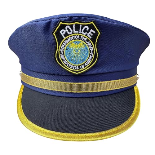 ETUCYNG Cop Hat Kinder – Verkleiden Sie Cop Hut | Polizist Kappe Cosplay Requisiten für Jungen Mädchen Cosplay Fotografie Motto Party Halloween Kostüm Zubehör von ETUCYNG