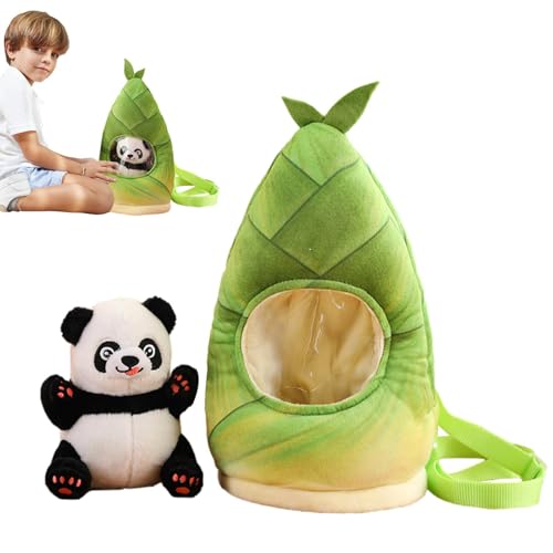 ETUCYNG Panda ausgestopftes Tier, ausgestopftes Panda -Spielzeug,Cartoon Plüsch Panda Toy | Weiche Tierpuppe, süße Kinder -Rucksack für Schlafzimmer, Wohnzimmer, Zuhause, Arbeit von ETUCYNG