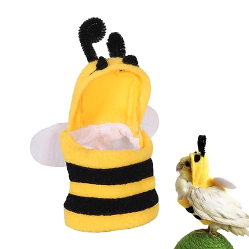ETUCYNG Papageienkleidung,Papagei Biene Kostüm Haustier Kleintiere Kleidung - Weiche Vogelkleidung, hautfreundlicher Haustier-Vogelanzug, Papageien-Bienenkostüm für Wellensittiche, Nymphensittiche und ETUCYNG Papageienkleidung,Papagei Biene Kostüm Haustier Kleintiere Kleidung - Weiche Vogelkleidung, hautfreundlicher Haustier-Vogelanzug, Papageien-Bienenkostüm für Wellensittiche, Nymphensittiche und von ETUCYNG