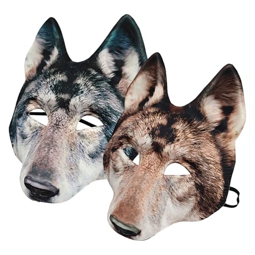 ETUCYNG Wolfskopfmaske 26x20cm Halloween-Wolf-Maske Stoff Maske Realistisch Realistische Wolfsmaske Wolf-Kostüm-Zubehör Cosplay Party Für Cosplay, Kostümparty, Halloween ETUCYNG Wolfskopfmaske 26x20cm Halloween-Wolf-Maske Stoff Maske Realistisch Realistische Wolfsmaske Wolf-Kostüm-Zubehör Cosplay Party Für Cosplay, Kostümparty, Halloween von ETUCYNG