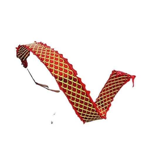ETomey Tanzbänder, Tänzer 3D Chinesischer Drachentanz Buntes Heißprägen Fitness-Requisiten (6 m/8 m roter Stil) for Fitness-Jonglieren Schleudern (Farbe: Rot, Größe: 6 m) (Color : Giallo, Size : 6m) von ETomey