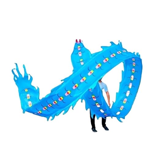 Tanzbänder, Tänzer-Drachen-Druck-Tanz-Luftschlangen, bunter Seiden-Drachentanz for Feiern, Arm- und Halswirbelsäulen-Fitness-Luftschlangen for Fitness-Jonglieren, Schleudern (Farbe: 8 m/26 Fuß rot) ( von ETomey