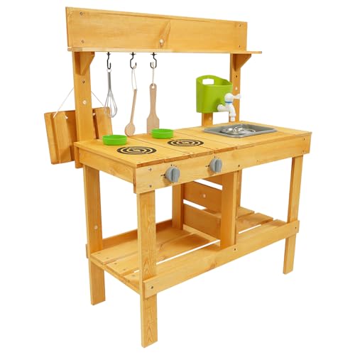 Toys, MatschKüche Spielzeug Set, Matschküche Kinder, aus Kiefer, mit Wasserhahn Spülbecken, Spachtel und Löffel, für Kinder im Alter von 3-8 Jahren Toys, MatschKüche Spielzeug Set, Matschküche Kinder, aus Kiefer, mit Wasserhahn Spülbecken, Spachtel und Löffel, für Kinder im Alter von 3-8 Jahren von EUAIIPull