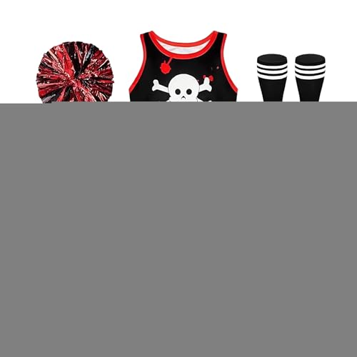 EUBEISAQI Cheerleader Kostüm | Halloween Cosplay Kleidung | Mädchen Gruselige Cosplay Outfits für Karneval Schule Events Bühnenauftritt Geburtstagsfeier Konzert Jagdhaus Maskerade EUBEISAQI Cheerleader Kostüm | Halloween Cosplay Kleidung | Mädchen Gruselige Cosplay Outfits für Karneval Schule Events Bühnenauftritt Geburtstagsfeier Konzert Jagdhaus Maskerade von EUBEISAQI
