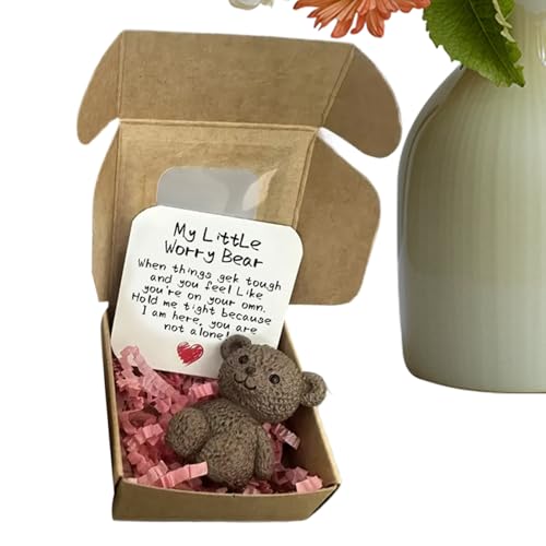 EUBEISAQI Hug Bear – ein Taschenbärumarmung, handgefertigtes erhebendes Mini-Tier für Männer, Frauen, Liebhaber, Erwachsene, Kinder, Freunde, tägliche Komfortunterstützung von EUBEISAQI