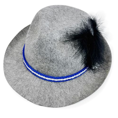 EUBEISAQI Oktoberfesthüte für Männer, bayerischer deutscher Hut mit Federn, klassische alpine Kappen fühlten Kostüme Faux Leder Fedora Oktoberfest Hut für Festlichkeiten und kulturelle Ereignisse EUBEISAQI Oktoberfesthüte für Männer, bayerischer deutscher Hut mit Federn, klassische alpine Kappen fühlten Kostüme Faux Leder Fedora Oktoberfest Hut für Festlichkeiten und kulturelle Ereignisse von EUBEISAQI