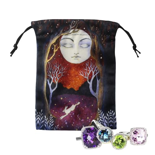 EUBEISAQI Tarotbeutel Und Beutel | Aufbewahrungsbeutel Für Tarotkarten Mit Zugband - Aufbewahrung Für Spielzeug Auto Zuhause Outdoor Küche Büro Camping Wohnheim Klassenzimmer Schrank Garten von EUBEISAQI