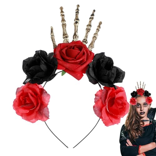 EUBEISAQI Totenkopf-Haarbänder - Halloween Totenkopf Band Hoop | Halloween-Kostüm-Party-Kopfbedeckungen, Geschenk für Halloween-Mädchen, Kinder, Kinder von EUBEISAQI