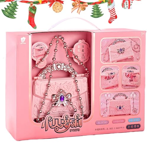 Kinder-Make-up-Box-Set, Prinzessinnen-Kutschenform, Make-up-Kits, tragbares echtes Schönheitsset, Make-up-Spielzeug für Kinder und kleine Mädchen von EUBEISAQI