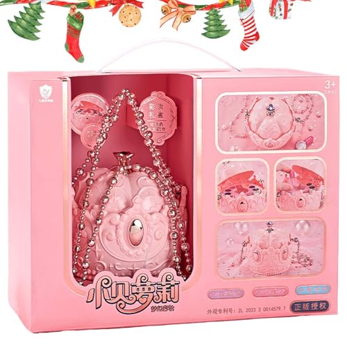 Make-up-Sets für Mädchen | Prinzessin Pink Kutschenform Kosmetiksets Make-up-Kits | Tragbares Real Beauty Set Pretend Makeup Spielzeug für Kinder & kleine Mädchen von EUBEISAQI