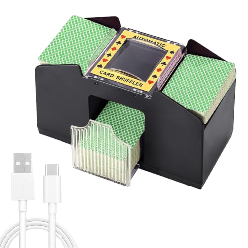EUBSWA 1-4 Deck Automatischer Kartenmischer, Elektrischer Kartenmischer Batteriebetriebener, USB Kartenmischmaschine für Poker, UNO, Blackjack EUBSWA 1-4 Deck Automatischer Kartenmischer, Elektrischer Kartenmischer Batteriebetriebener, USB Kartenmischmaschine für Poker, UNO, Blackjack von EUBSWA