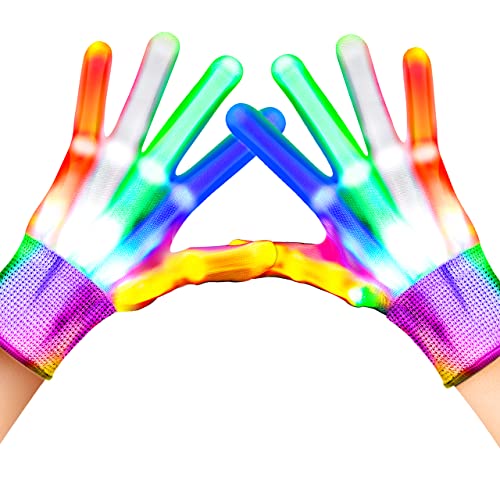 EUCOCO Geschenk Junge 10 11 12 Jahre, Led Handschuhe Weihnachtsbaum Deko Spielzeug ab 3-12 Jahre Junge Mädchen Weihnachten Geschenke Leuchtwedel Party Dekoration Knicklichter Kinder Coole Sachen von EUCOCO