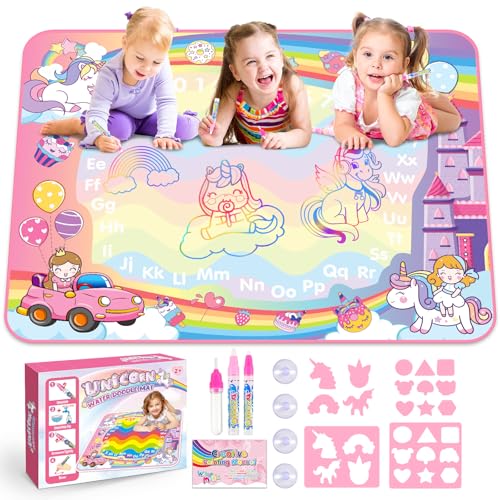 Einhorn Aqua Wasser Matte Doodle, Spielzeug ab 1 2 3 4 5 6 Jahre Mädchen Geschenk 1-6 Jahre Einhorn Spielzeug Geburtstagsgeschenk für Mädchen Kinderspielzeug ab 1 2 3 Jahre Einhorn Aqua Wasser Matte Doodle, Spielzeug ab 1 2 3 4 5 6 Jahre Mädchen Geschenk 1-6 Jahre Einhorn Spielzeug Geburtstagsgeschenk für Mädchen Kinderspielzeug ab 1 2 3 Jahre von EUCOCO