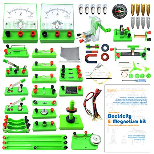 EUDAX School Physics Labs Basic Electricity Discovery Circuit and Magnetism Experiment Kits for High School Students Electromagnetism Elementary Electronics EUDAX School Physics Labs Basic Electricity Discovery Circuit and Magnetism Experiment Kits for High School Students Electromagnetism Elementary Electronics von EUDAX