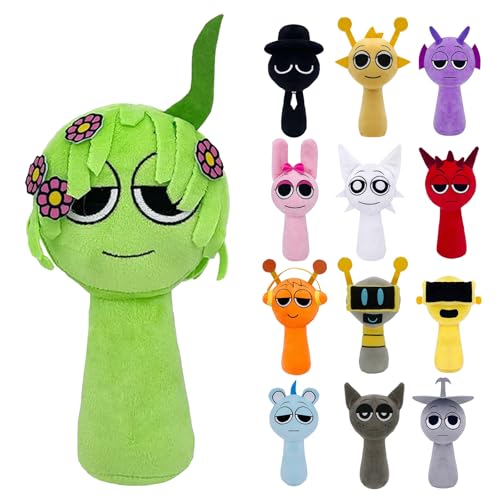 EUGRESS Sprunki Plush Flauschige Plüschtiere und Kissen, Weihnachts- und Geburtstagsgeschenke für Erwachsene und Kinder (Grün) von EUGRESS