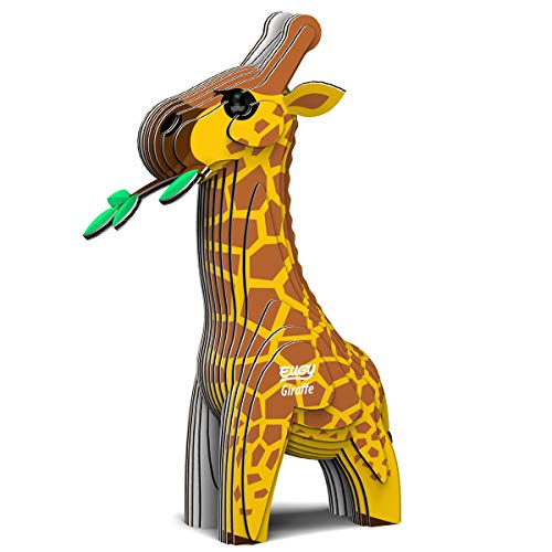 EUGY 650009 Giraffe, 3D Tier-Puzzle für Kinder und Erwachsene zum Zusammenbauen, DIY Tierfigur, Bastelset ab 6 Jahren von EUGY