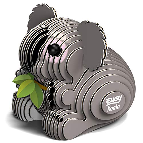 EUGY 650016 Koala, 3D Tier-Puzzle für Kinder und Erwachsene zum Zusammenbauen, DIY Tierfigur, Bastelset ab 6 Jahren von EUGY