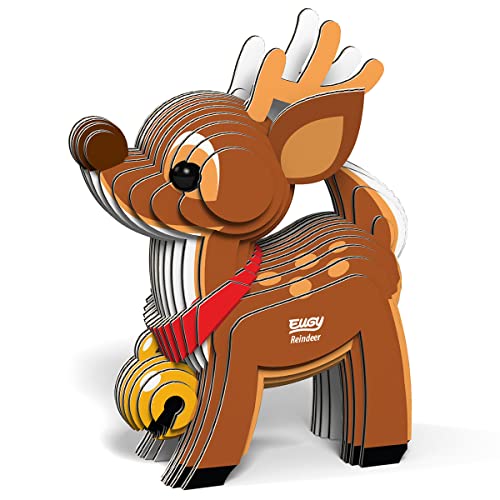 EUGY 650054 Rentier, 3D Tier-Puzzle für Kinder und Erwachsene zum Zusammenbauen, DIY Tierfigur, Bastelset ab 6 Jahren, Braun EUGY 650054 Rentier, 3D Tier-Puzzle für Kinder und Erwachsene zum Zusammenbauen, DIY Tierfigur, Bastelset ab 6 Jahren, Braun von EUGY
