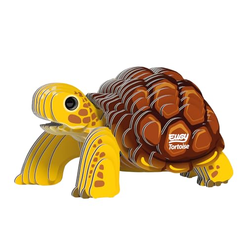 EUGY 650104 Landschildkröte, 3D Tier-Puzzle für Kinder und Erwachsene zum Zusammenbauen, DIY Tierfigur, Bastelset ab 6 Jahren von EUGY