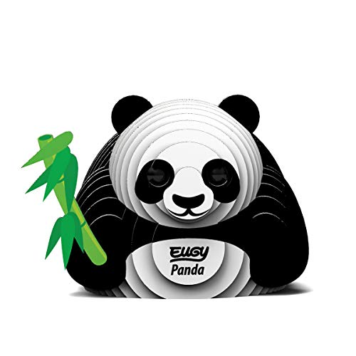 EUGY 650013 Panda, 3D Tier-Puzzle für Kinder und Erwachsene zum Zusammenbauen, DIY Tierfigur, Bastelset ab 6 Jahren von EUGY