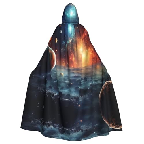 EUIYCBA Cosmic Planet Kapuzenumhang mit Kapuze – Herren-Bademantel mit Kapuze, Cosplay-Kostüm, Schwarz EUIYCBA Cosmic Planet Kapuzenumhang mit Kapuze – Herren-Bademantel mit Kapuze, Cosplay-Kostüm, Schwarz von EUIYCBA