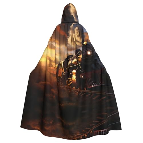 EUIYCBA Dampfzug Kapuzenumhang mit Kapuze – Herren-Bademantel mit Kapuze, Cosplay-Kostüm, Schwarz EUIYCBA Dampfzug Kapuzenumhang mit Kapuze – Herren-Bademantel mit Kapuze, Cosplay-Kostüm, Schwarz von EUIYCBA