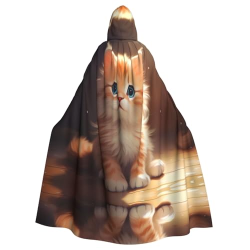 EUIYCBA Dazed Cat Kapuzenumhang mit Kapuze – Herren-Bademantel mit Kapuze, Cosplay-Kostüm, Schwarz EUIYCBA Dazed Cat Kapuzenumhang mit Kapuze – Herren-Bademantel mit Kapuze, Cosplay-Kostüm, Schwarz von EUIYCBA