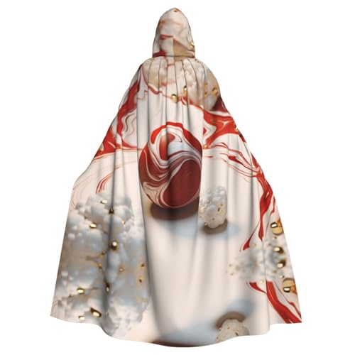 EUIYCBA Farbiger Marmor-Kapuzenumhang mit Kapuze – Herren-Bademantel mit Kapuze, Cosplay-Kostüm, Schwarz von EUIYCBA